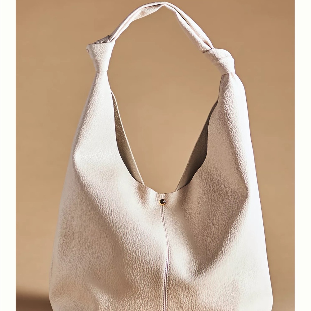 Anthropologie Love Knot Slouchy Bag Elegant Cream Women's Bag - Picture 2 of 3